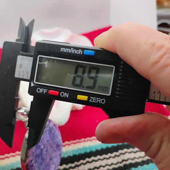 Huge Purple Charoite Sterling Silver Pendant Oval Slab 3" Long 26.4g - Picture 9 of 9